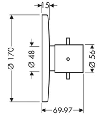 Axor Starck bateria podtynkowa termostatyczna High Flow chrom 10715000