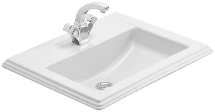 Villeroy&Boch Hommage umywalka wpuszczana w blat 63cm 63x52,5 biała weiss alpin ceramicplus 7102A1R1