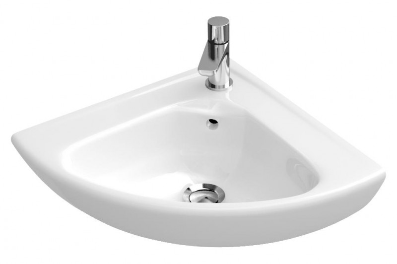 Villeroy&Boch O.Novo Compact umywalka narożna mała 41,5x41,5 biała weiss alpin 73274001