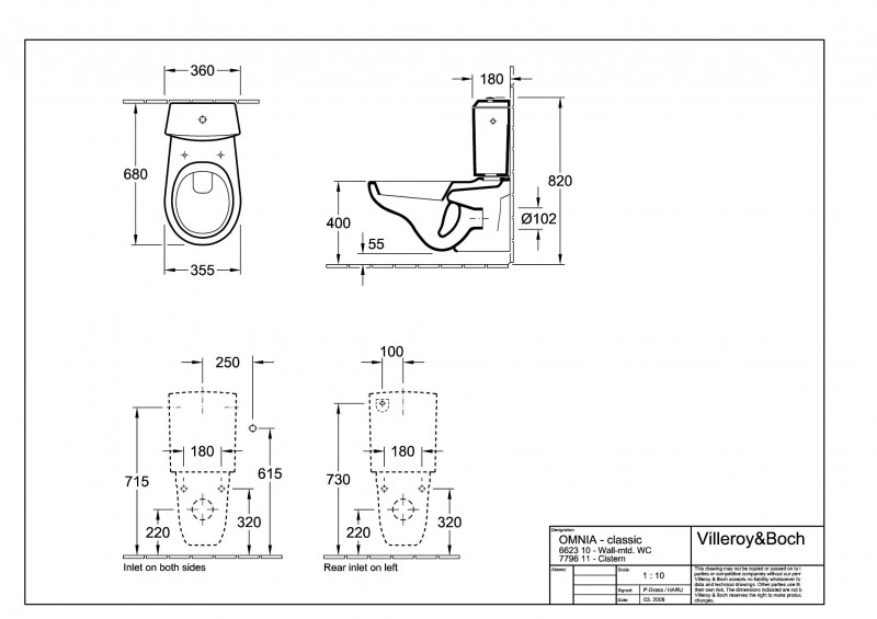 Villeroy&Boch O.Novo muszla do WC-kompakt wisząca biała weiss alpin ceramicplus 662310R1