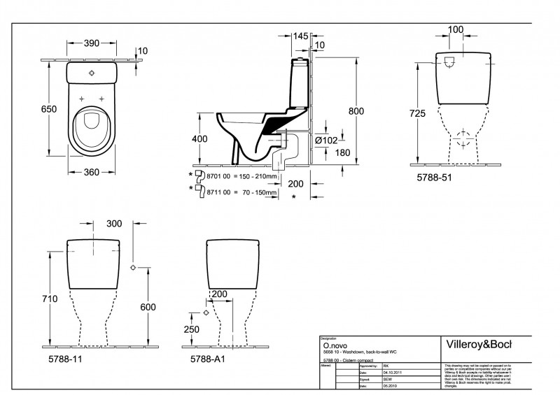 Villeroy&Boch O.Novo muszla do WC-kompakt stojąca biała weiss alpin ceramicplus 565810R1