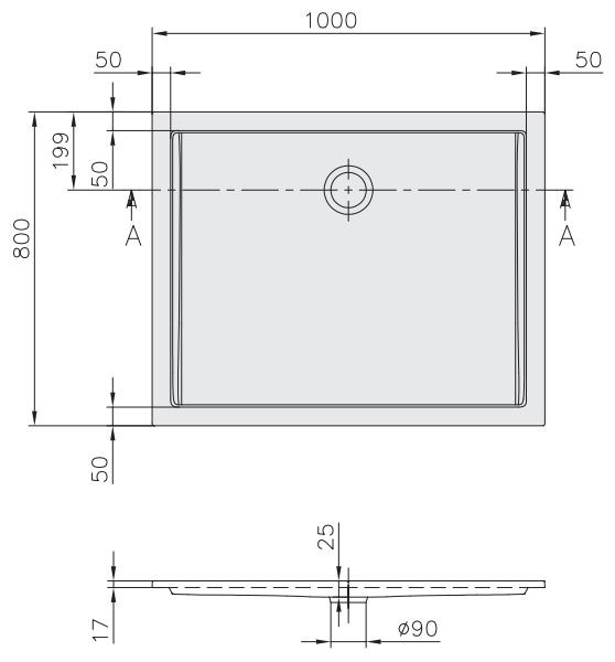 Villeroy&Boch Futurion Flat brodzik prostokątny 100x80 biały weiss alpin UDQ 1800 FFL 2V-01