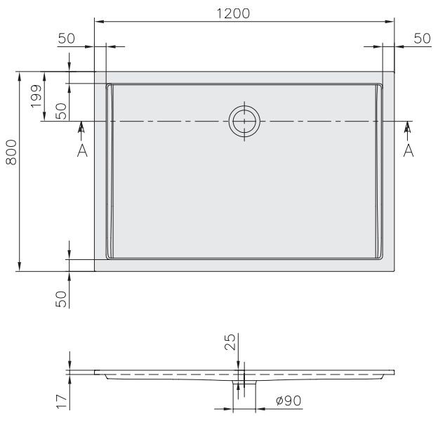 Villeroy&Boch Futurion Flat brodzik prostokątny 120x80 biały weiss alpin UDQ 1280 FFL 2V-01