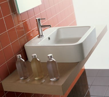 Hatria Happy Hour 09:00 umywalka stawiana na blat 48x48  Y0M7