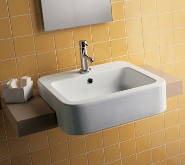 Hatria Happy Hour 09:30 umywalka półblatowa 48x48 Y0M8