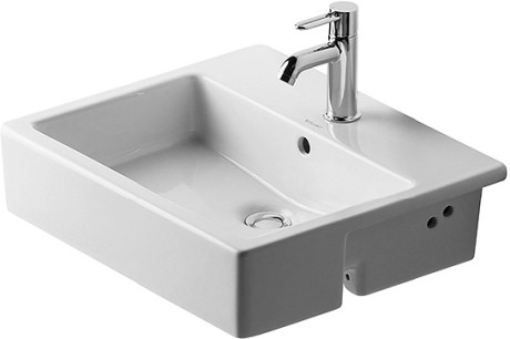 Duravit Vero umywalka półblatowa 55cm 55x47 biały alpin wondergliss 03145500001