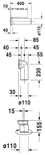 Duravit zestaw łączący Vario 0014220000