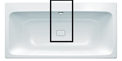 Kaldewei KA4061 Asymmetric Duo specjalny zestaw odpływowo-przelewowy z napełnianiem przez przelew biały  6877 7206 0001