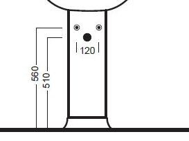 Hatria Dolcevita postument do umywalki retro Y0EK