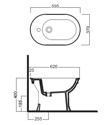 Hatria Dolcevita bidet stojący retro biały Y0ET