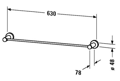 Duravit D-Code wieszak kąpielowy 60cm chrom 0099241000