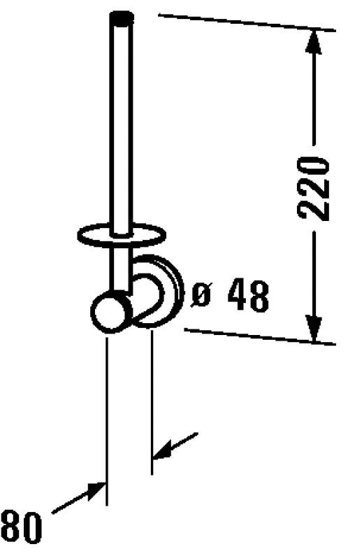 Duravit D-Code uchwyt na zapas papieru toaletowego chrom 0099151000