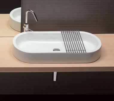 Hatria Area 80 umywalka stawiana na blat 80x35 biały Y0UF