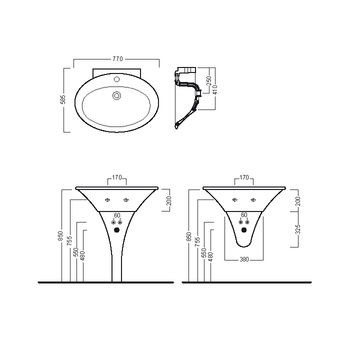 Hatria Sculture 77 umywalka 77x58,5 YR37