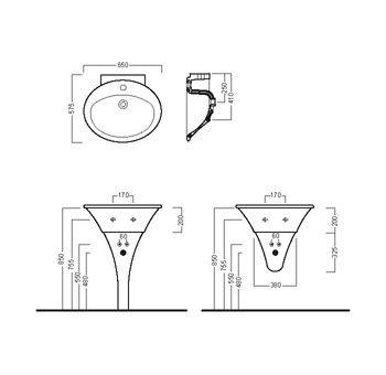 Hatria Sculture 65 umywalka 65x57,5 Y0LZ