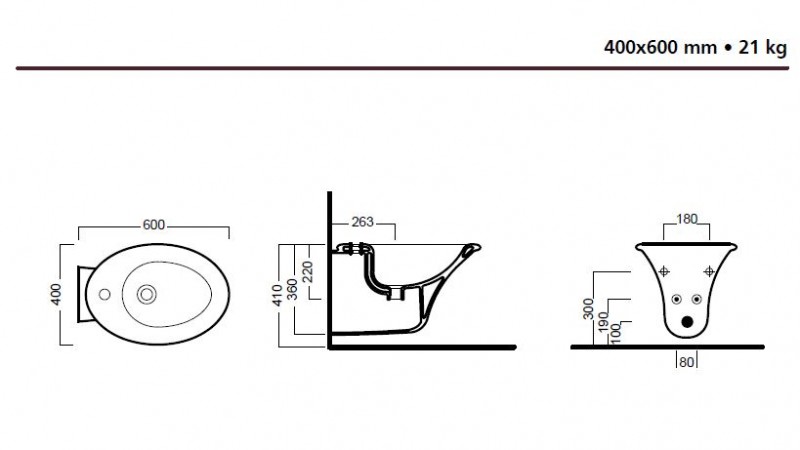 Hatria Sculture bidet wiszący biały Y0BF