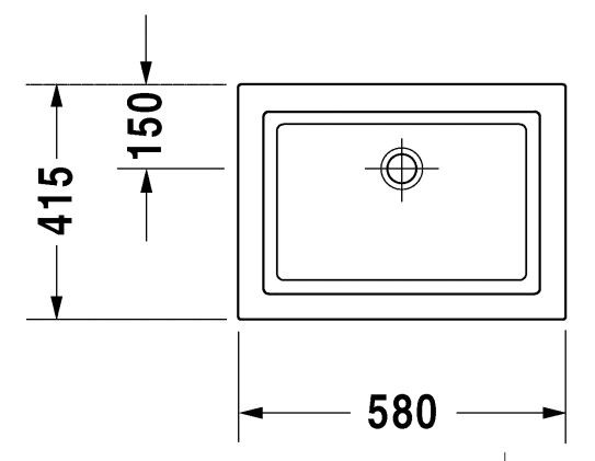 Duravit 2nd floor umywalka stawiana 58cm 58x41,5 biały alpin 0317580000