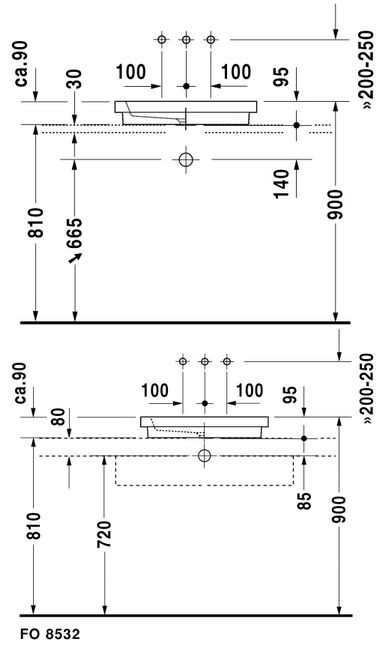 Duravit 2nd floor umywalka stawiana 58cm 58x41,5 biały alpin wondergliss 03175800001