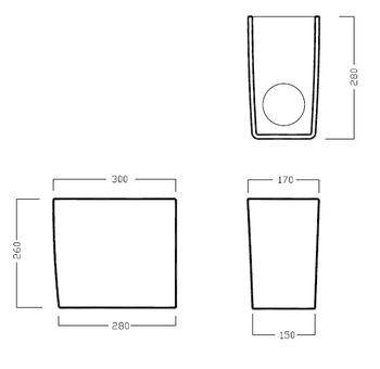 Hatria Erika PRO półpostument osłona syfonu do umywalki YXBK