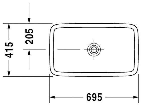Duravit PuraVida umywalka stawiana 70cm 70x42 biały alpin wondergliss 03707000001