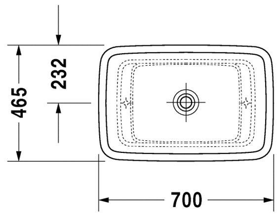 Duravit PuraVida umywalka stawiana 70cm 70x42 biały alpin 0369700000