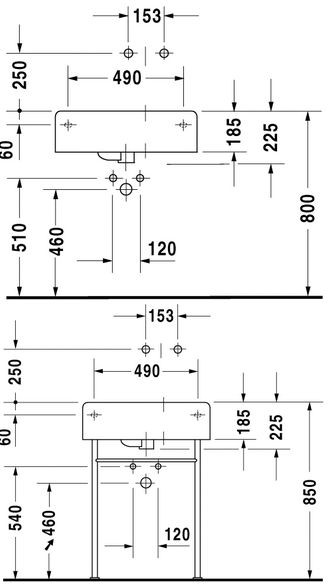 Duravit Scola umywalka 61,5cm 61,5x46 biały alpin 0685600000