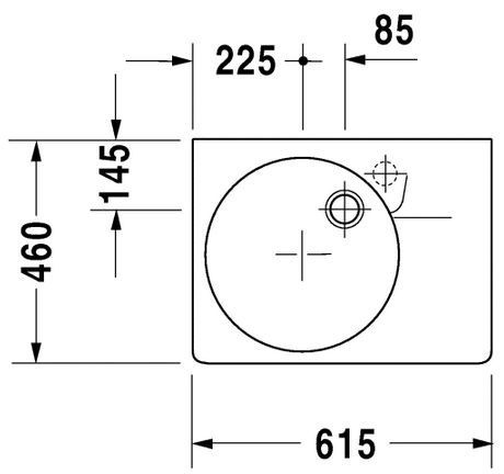 Duravit Scola umywalka 61,5cm 61,5x46 biały alpin 0684600011