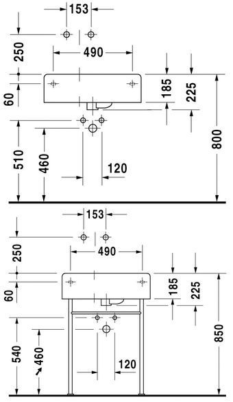 Duravit Scola umywalka 61,5cm 61,5x46 biały alpin 0684600011
