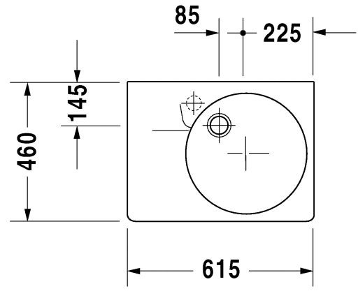 Duravit Scola umywalka 61,5cm 61,5x46 biały alpin 0685600011
