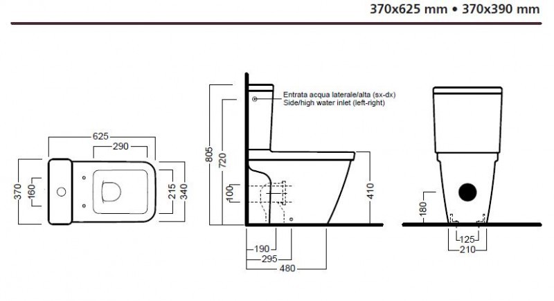 Hatria Erika Pro Q spłuczka z mechanizmem 3/6 l do kompaktu biały YXGR YXGV