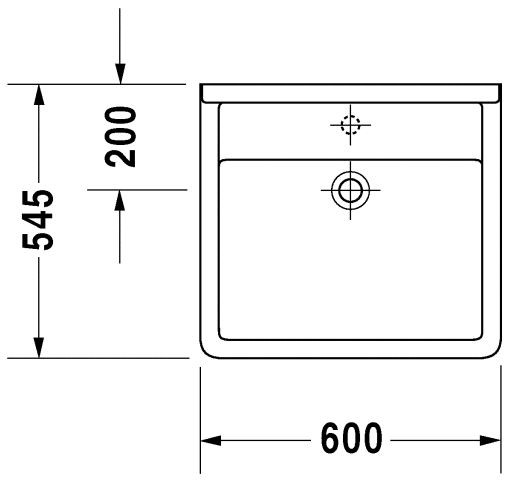 Duravit Starck 3 umywalka Vital Med 60cm 60x54,5 biały alpin 0312600000