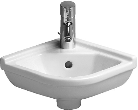 Duravit Starck 3 umywalka mała narożna 43cm 43x38 biały alpin wondergliss 07524400001