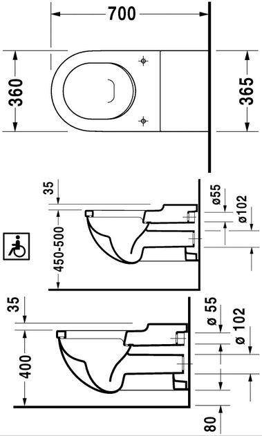 Duravit Starck 3 muszla WC Vital wisząca biały alpin 2203090000
