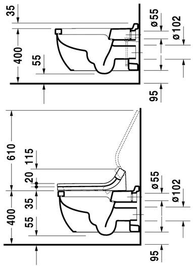 Duravit Starck 3 muszla WC wisząca biały alpin 2226090000