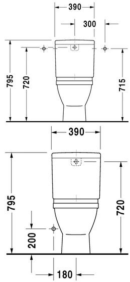 Duravit Starck 3 muszla WC stojąca typu kompakt biały alpin 0126010000