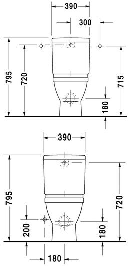 Duravit Starck 3 muszla WC stojąca typu kompakt biały alpin 0126090000