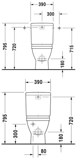 Duravit Starck 3 muszla WC stojąca typu kompakt biały alpin 0128090000