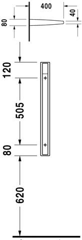 Duravit Starck 3 przegroda ceramiczna pisuaru biały alpin 8500000000