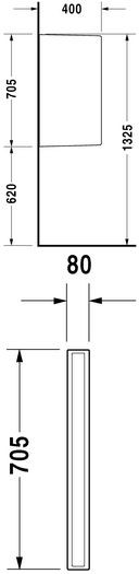 Duravit Starck 3 przegroda ceramiczna pisuaru biały alpin wondergliss 85000000001