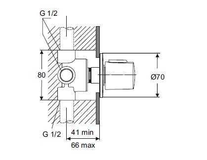 Ideal Standard Ceratherm 100 uchwyt przełącznika podtynkowego chrom A4657AA