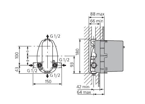 Ideal Standard termostatyczny zestaw podtynkowy A2353NU