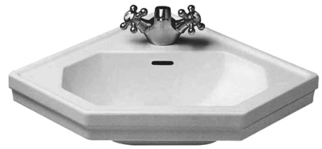Duravit Seria 1930 umywalka mała narożna 59,5cm 59,5x45 biały alpin 0793420000