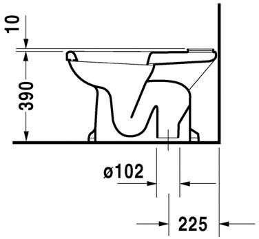 Duravit Seria 1930 muszla stojąca typu kompakt biały alpin 0227010000