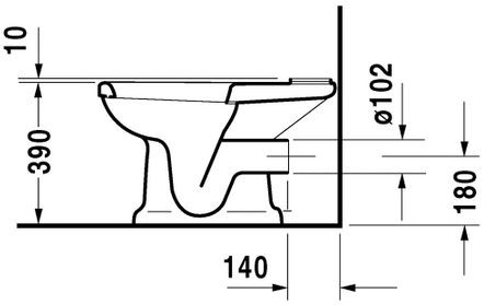 Duravit Seria 1930 muszla stojąca typu kompakt biały alpin wondergliss 02270900001