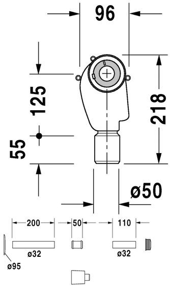 Duravit syfon podtynkowy 0050441000