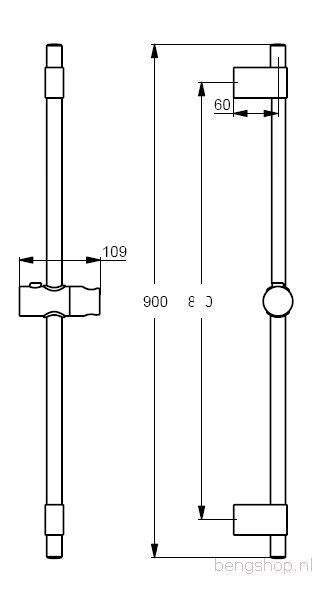 Ideal Standard Rain drążek natryskowy 90cm chrom B9429AA
