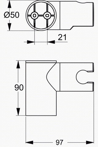 Ideal Standard Rain zawieszenie punktowe chrom B9468AA