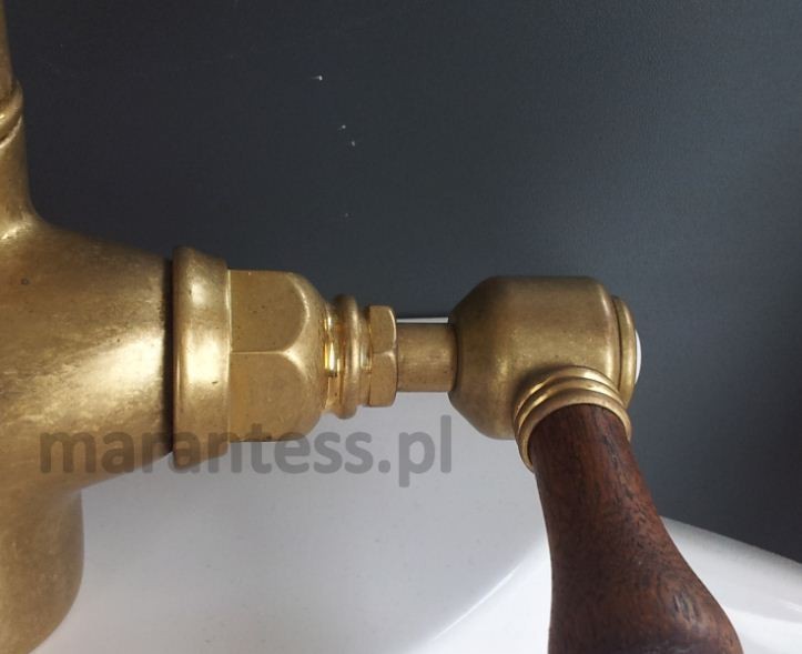 Nicolazzi bateria umywalkowa retro stare złoto OG forest drewno 1432OG79