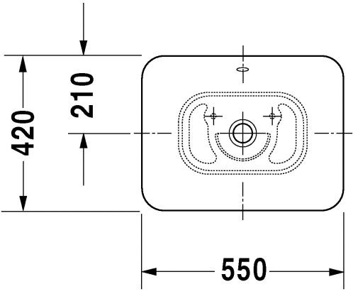 Duravit Bacino umywalka stawiana na blat 55cm 55x42 biały alpin 0334520000