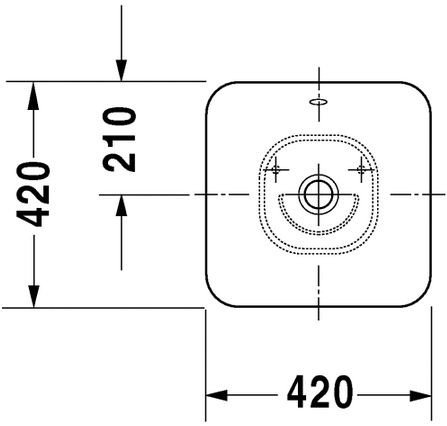 Duravit Bacino umywalka stawiana na blat 42cm 42x42 biały alpin 0333420000